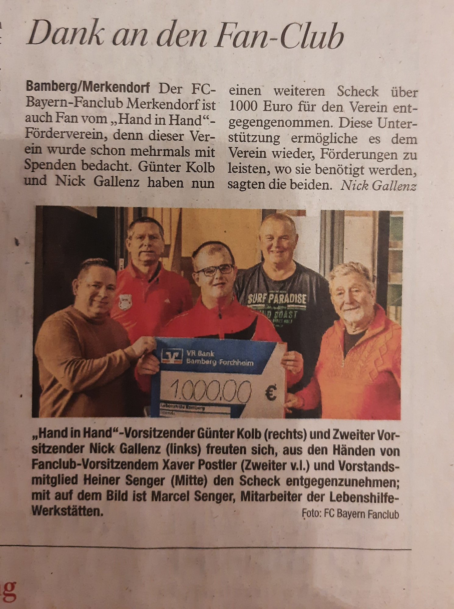 Spendenübergabe